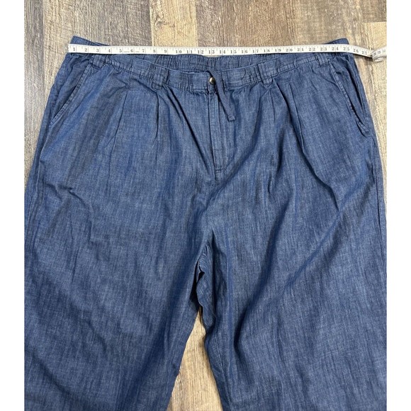 KingSize Men's 4XLB 38 Big Pants Blue Elastic WaistPockets Button Zipper - Picture 6 of 10